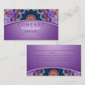 紫色のはす曼荼羅の紫色 名刺 (正面/裏面)