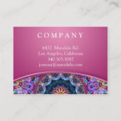 紫色のはす曼荼羅の顧客のロイヤリティカード-ピンク ロイヤリティカード (裏面)