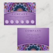 紫色のはす曼荼羅の顧客のロイヤリティカード ロイヤリティカード (正面/裏面)