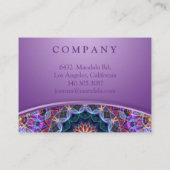 紫色のはす曼荼羅の顧客のロイヤリティカード ロイヤリティカード (裏面)