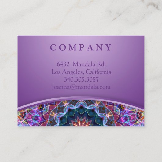 紫色のはす曼荼羅の顧客のロイヤリティカード ロイヤリティカード (裏面)