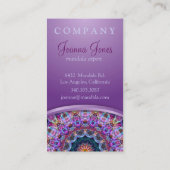 紫色のはす曼荼羅 名刺 (裏面)