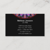 紫色のはす-曼荼羅 名刺 (裏面)