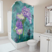紫色のひだのアイリスシャワー・カーテン シャワーカーテン (インサイチュ)