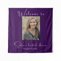 紫色のひまわり水彩写真ブライダルシャワー