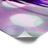 紫色のひまわり渦巻きナイトライト ポスター (コーナー)