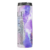 紫色のひまわり緊急聖書の番号 タンブラー (裏面)