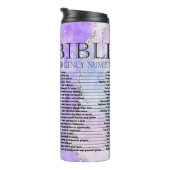 紫色のひまわり緊急聖書の番号 タンブラー (回転右)