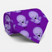 紫色のひよこのタイ ネクタイ (ロール)
