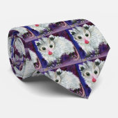 紫色のふくろねずみのタイ ネクタイ (ロール)
