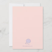 紫色のよくはしゃぐな子ネコの誕生日のパーティの招待状 招待状 (裏面)