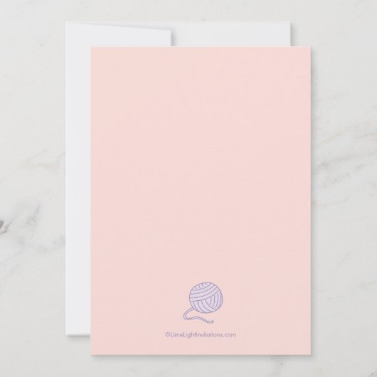 紫色のよくはしゃぐな子ネコの誕生日のパーティの招待状 招待状 (裏面)