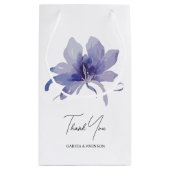 紫色のアイリスの水の結婚色 スモールペーパーバッグ (裏面)