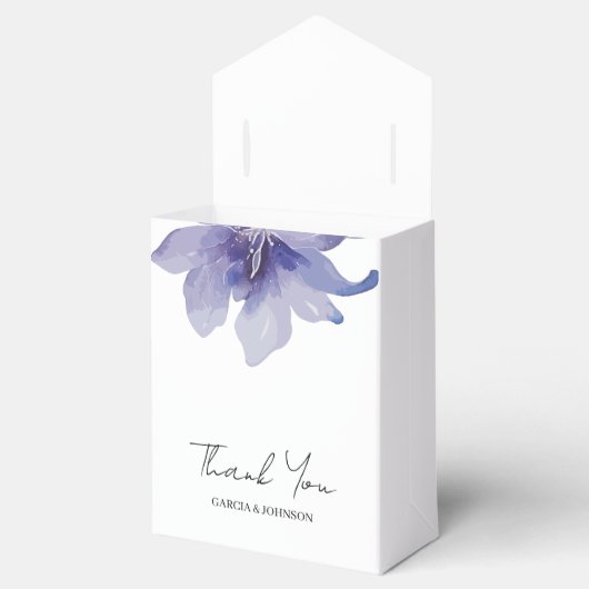 紫色のアイリスの水の結婚色 フェイバーボックス (オープン)