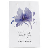 紫色のアイリスの水の結婚色 ミディアムペーパーバッグ (正面)