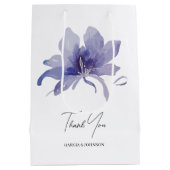 紫色のアイリスの水の結婚色 ミディアムペーパーバッグ (裏面)