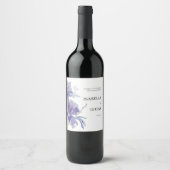 紫色のアイリスの水の結婚色 ワインラベル (正面)