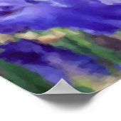 紫色のアイリスの水色 ポスター (角)