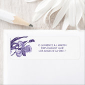 紫色のアイリスの水色 ラベル (インサイチュ)