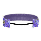 紫色のアイリスの花/傾斜/タイル/ アスレチックヘッドバンド (裏面)