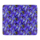 紫色のアイリスの花/傾斜/タイル/ カッティングボード (正面)