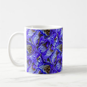 紫色のアイリスの花/傾斜/タイル/ コーヒーマグカップ