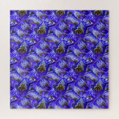 紫色のアイリスの花/傾斜/タイル/ ジグソーパズル (横)