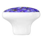 紫色のアイリスの花/傾斜/タイル/ セラミックノブ (側面)