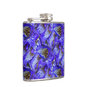 紫色のアイリスの花/傾斜/タイル/ フラスク (右)