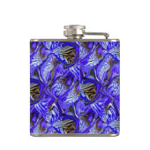 紫色のアイリスの花/傾斜/タイル/ フラスク (裏面)