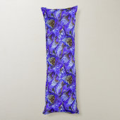 紫色のアイリスの花/傾斜/タイル/ ボディピロー (裏面 (縦))