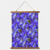 紫色のアイリスの花/傾斜/タイル/ 吊り下げ型タペストリー (正面)