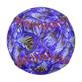 紫色のアイリスの花/傾斜/タイル/ 野球ボール (裏面)