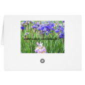 紫色のアイリスカードカスタマイズ** (裏面横)