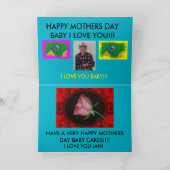 紫色のアイリスクローズアップマザーズデイカード カード (内部)