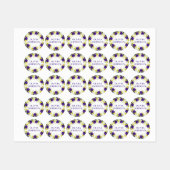 紫色のアイリスパーソナライズされたフローラ名衣類 ラベル (シート)