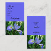 紫色のアイリス名刺 名刺 (正面/裏面)