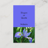 紫色のアイリス名刺 名刺 (裏面)