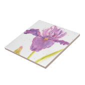 紫色のアイリス水彩画 タイル (側面)