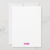 紫色のアイリス花のろうけつ染めの芸術カード カード (裏面)