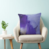 紫色のアイリス花の写真の装飾用クッション クッション (椅子)