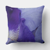 紫色のアイリス花の写真の装飾用クッション クッション (裏面)