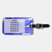 紫色のアイリス花 ラゲッジタグ (正面横)