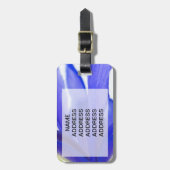 紫色のアイリス花 ラゲッジタグ (正面縦)