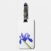 紫色のアイリス花 ラゲッジタグ (裏面縦)