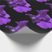 紫色のアイリス花 ラッピングペーパー (角)