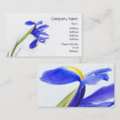 紫色のアイリス花 名刺 (正面/裏面)