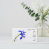 紫色のアイリス花 名刺 (スタンド正面)