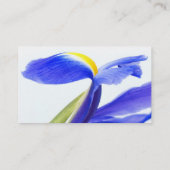 紫色のアイリス花 名刺 (裏面)