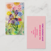 「紫色のアイリス」名刺 名刺 (正面/裏面)